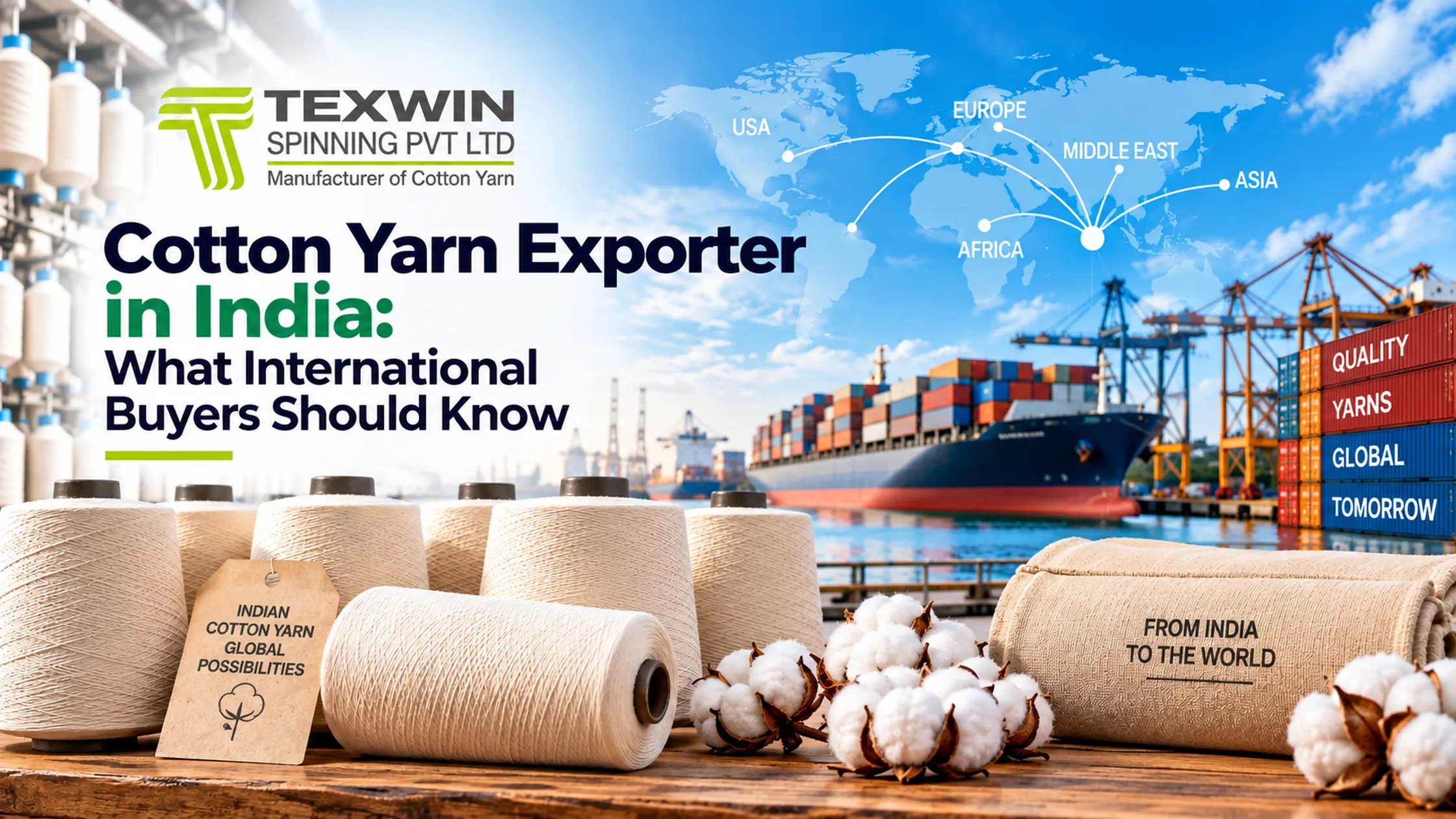 Cotton Yarn Exporter in India: What International Buyers Should Know